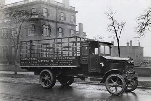 A 1920s era delivery truck